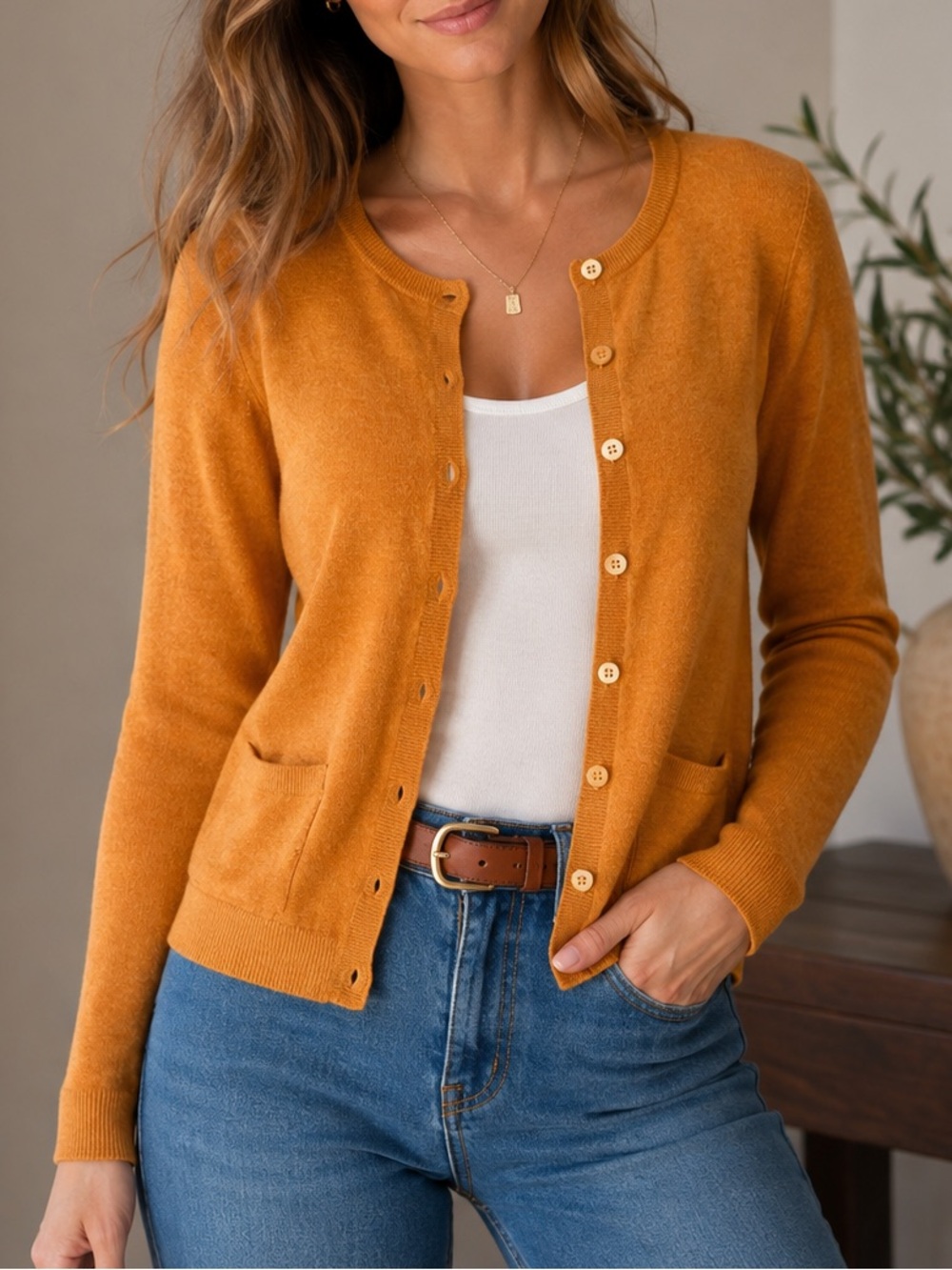 Ganni Wool Blend Lightweight Knit Cardigan